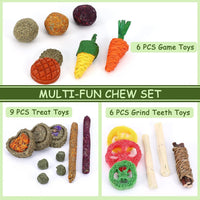 52Pcs Rabbit Chew Sticks, Guinea Pig Toys - 21Pack-small Set - image 4
