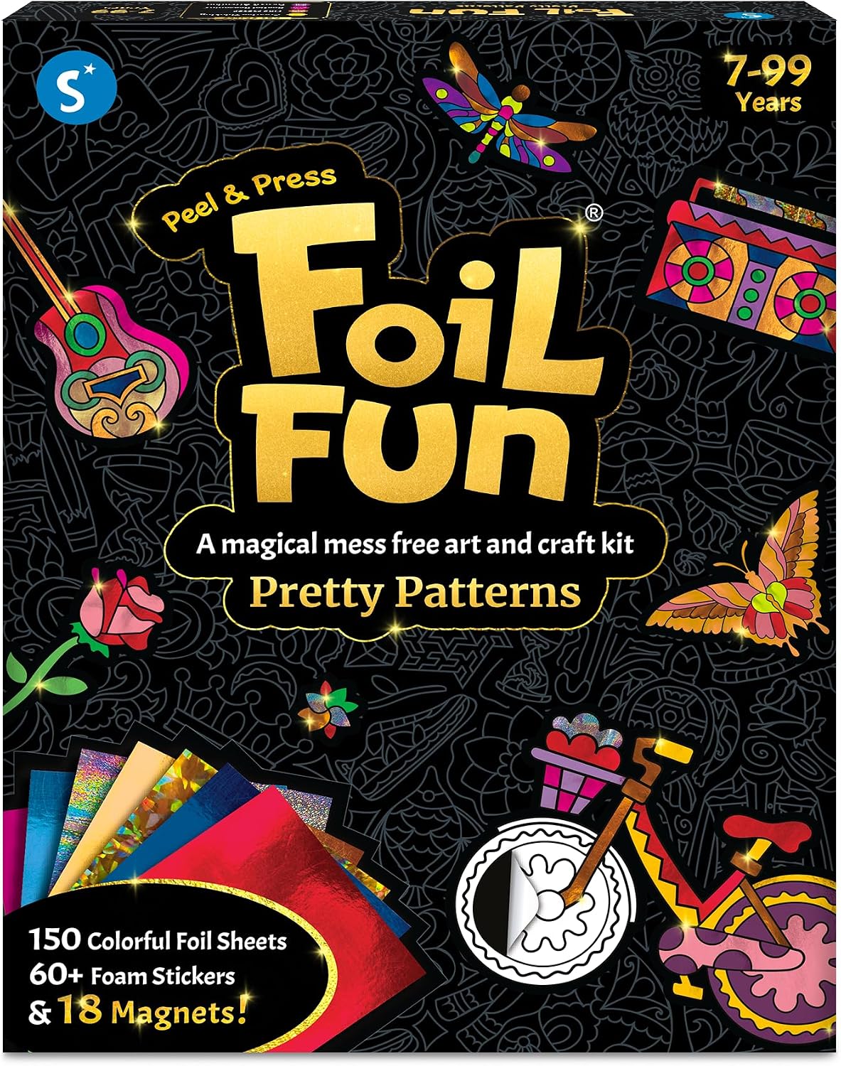 Skillmatics Foil Fun Unicorn & Princesses, Foil Art & Craft - 5. Pretty Patterns