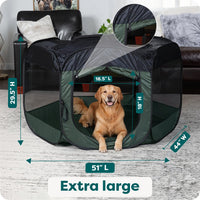 FurHaven Soft-Sided Dog & Cat Playpen - Hunter Green / Extra Large - image 3