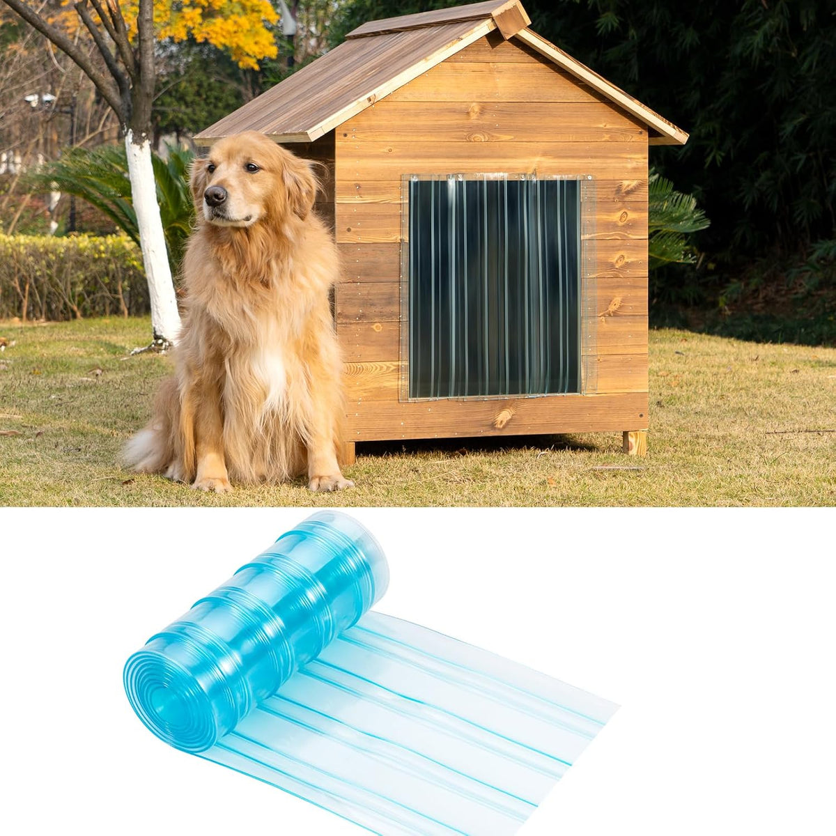 Uross Dog Door Replacement Flaps 5.9 FT x 7.9 in Ruff Weather DIY Cat - 1 / 10.8 FT (L) x 7.9 IN (W)