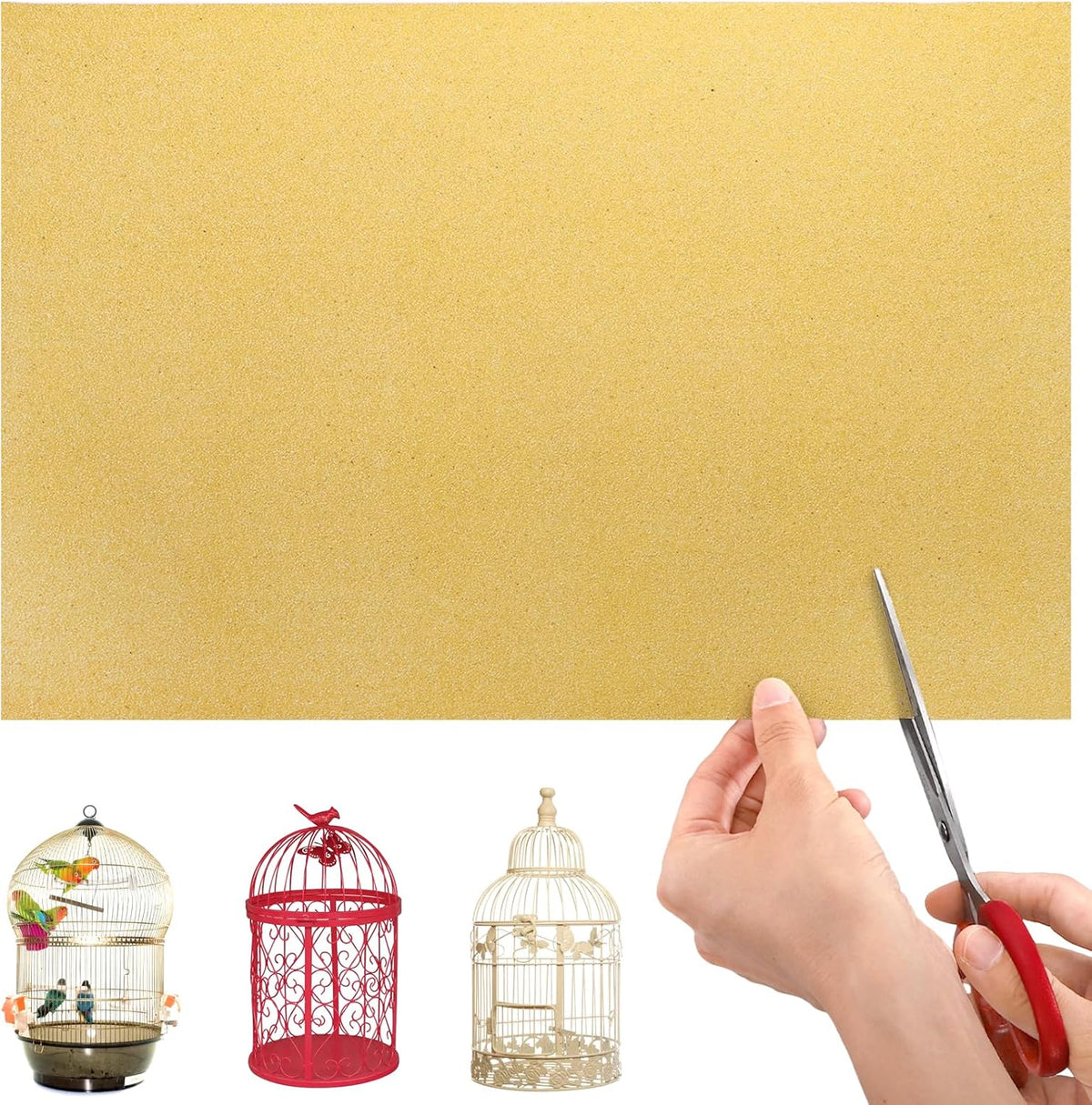 Okllen 50 Pieces Gravel Liner Paper for Bird Cage - image 4