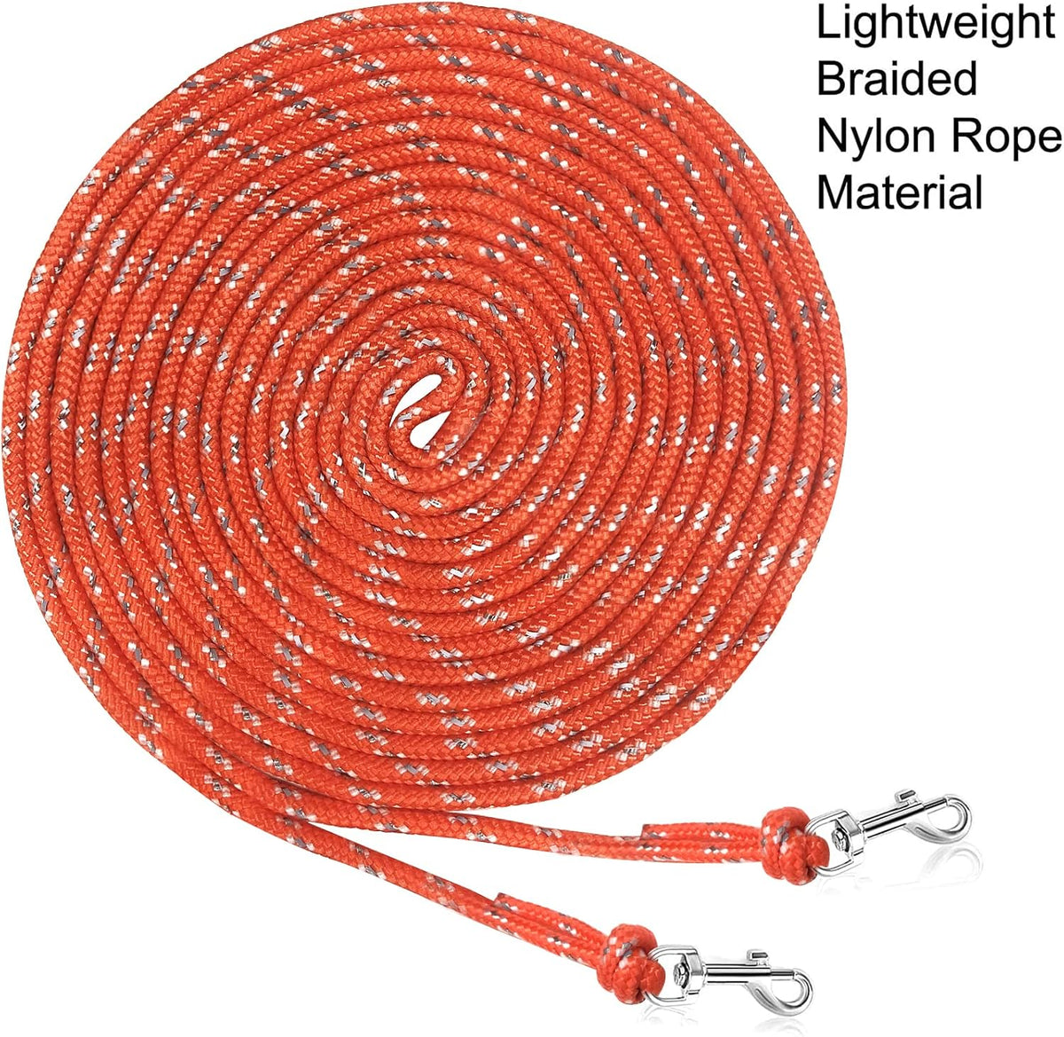 Reflective Cat Long Leash 15 FT - 50 FT / Orange - image 2