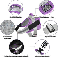 Bolux Dog Harness, No-Pull Reflective Dog Vest - X-Small (Pack of 1) / Lavender - image 2