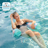 Big Joe Noodle Sling No Inflation Needed Pool Seat with Armrests - Sweet Shells Peach / Noodle Sling - image 2