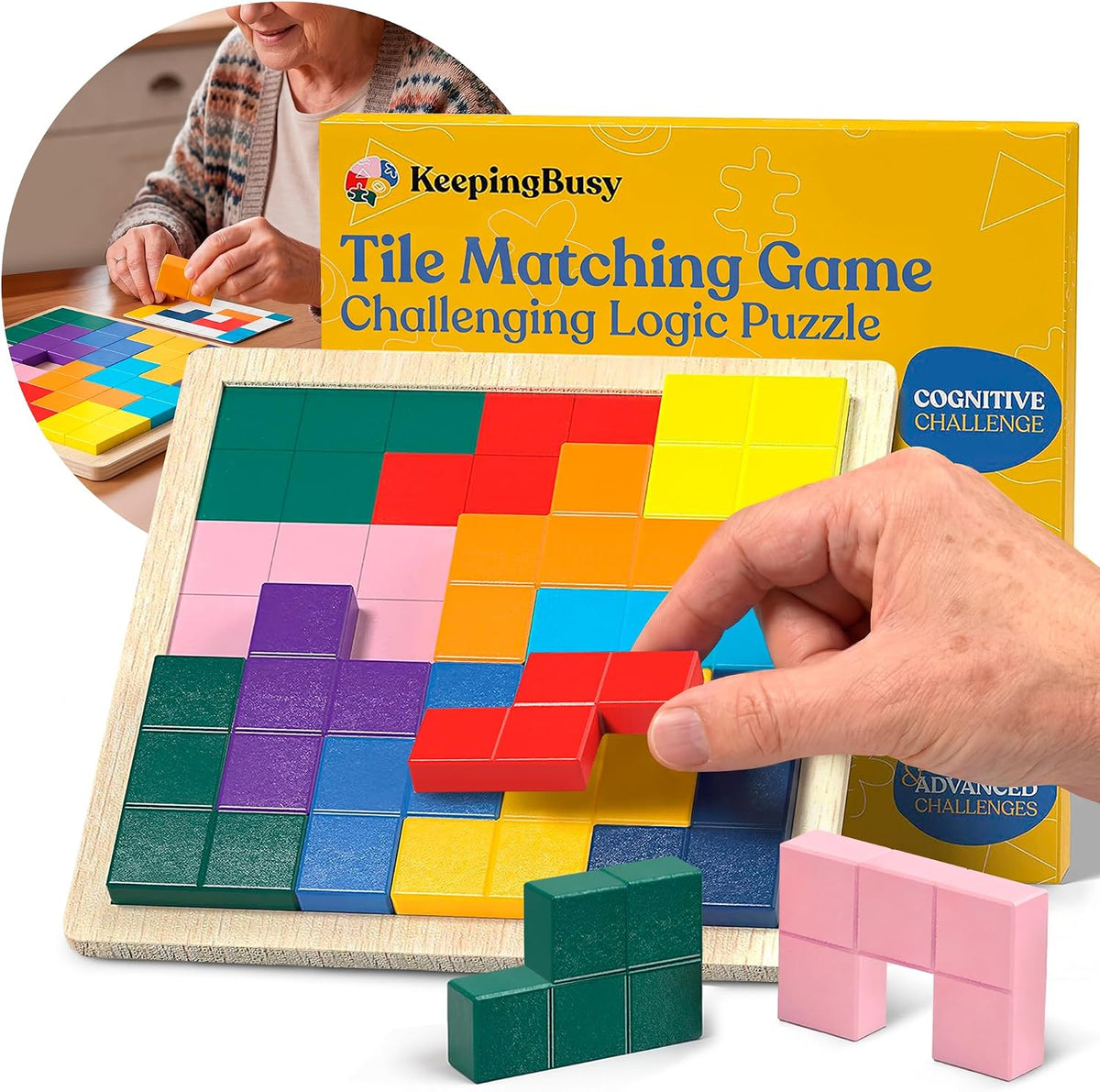 Keeping Busy Tile Matching Dementia Activities for Seniors - Tile Logic Challenge