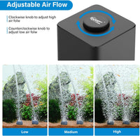 hygger Aquarium Air Pump, Quiet Adjustable Fish Tank Air Pump - 4W(Tank Up to 120 Gallon) - image 2