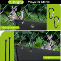2PCS Rabbit Hay Feeder with Heavy-Duty Metal Frame Guinea Pig Hay - Black-1PCS - image 3