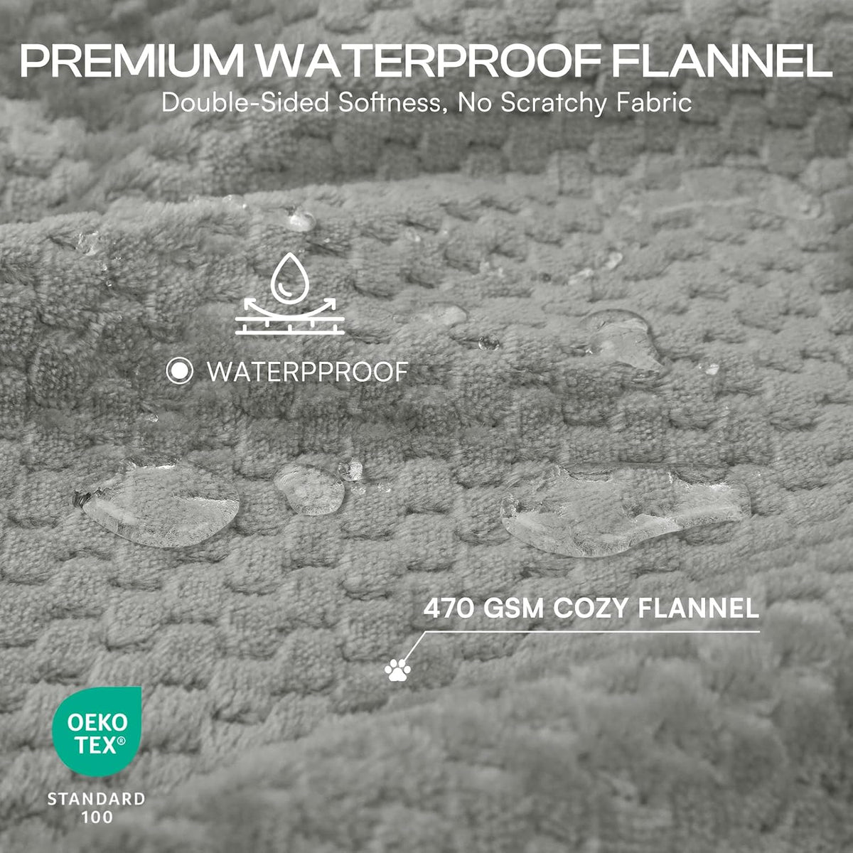Luciphia Waterproof Blanket for Dog - Grey / QUEEN(90''x82'') - image 2