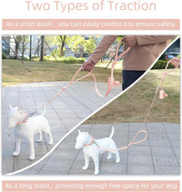 Wisedog Two Handles Dog Leash, Lilac - Gossamer Pink / M - image 4