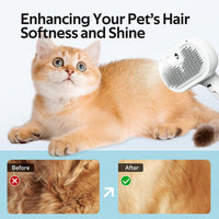 Pet Grooming Brush with Electronic Mist Spray - White - image 4
