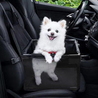 GENORTH Dog Car Seats for Small and Medium Dogs - Cationic Black / Up to 11 lb