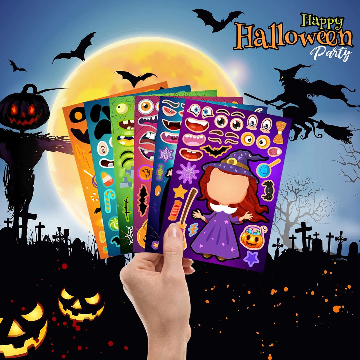 80 Packs Pumpkin Decorating Kit - Halloween Stickers - image 4