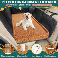 Dog Car Bed, Non-Slip Backseat Extender Pet Mat 50"x24.6"x2" – Essentials for Dogs - Medium (50"L×24.6"W×2"H) / Brown - image 2