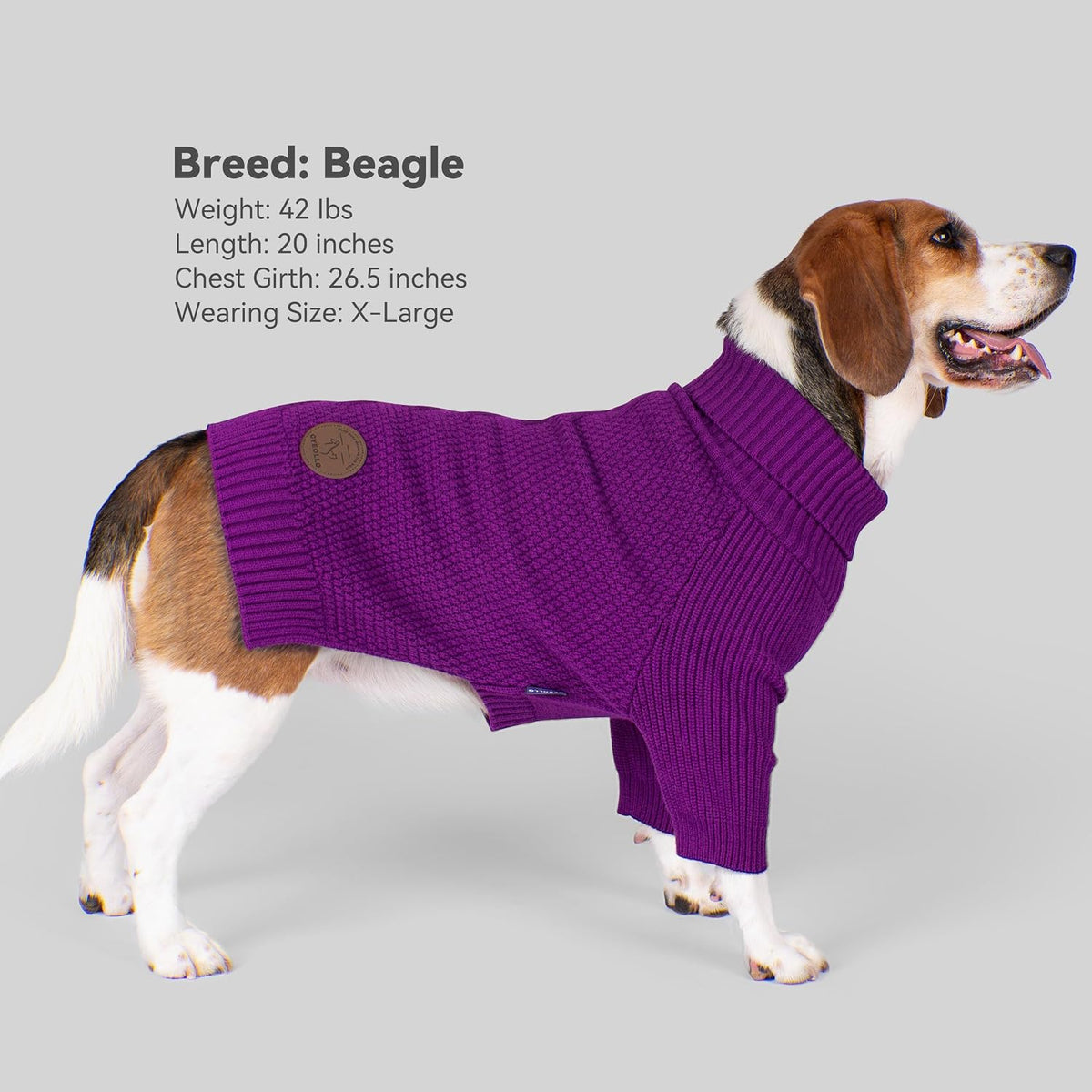 Dog Sweater Long Sleeve Warm Knit Sweaters for Small Dogs Cats Boy – Essentials for Dogs - Purple / XXX-Large - image 2