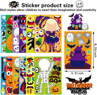 48PCS Halloween Make-a-face Stickers Halloween Characters Stickers - Halloween 12 Design - image 4