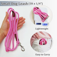 WYuZe 5ft Puppy Leash for Small Dogs Cats - Pink / 5 FT (3~18 lbs) - image 2