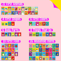 SpriteGru Spanish flashcards for toddlers with colorful cartoon images on rings - view 22