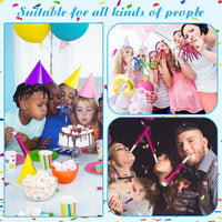 LCPQMZGH 48 silver glitter metallic fringed noise makers party horns - view 36