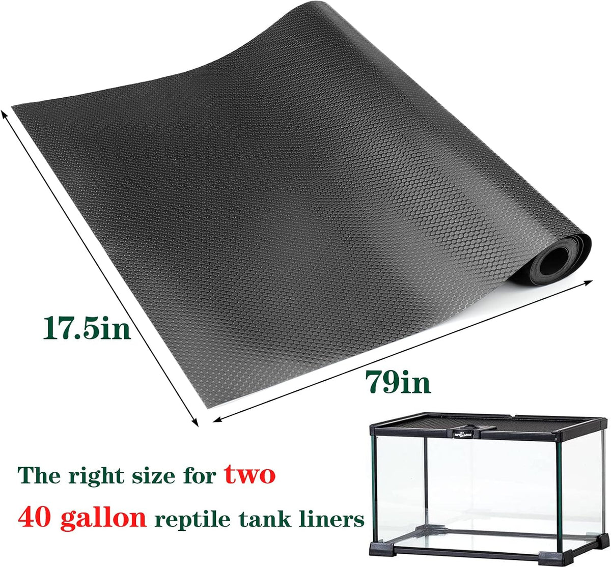 Bearded Dragon Tank Accessories - 79inch / Black - image 2
