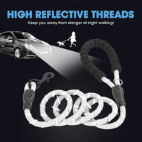 2/4/5/6 FT Dog Leash with Comfortable Padded Handle and Highly - 1/2'' x 6 FT / Silver - image 4