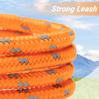 Long Cat Leash Reflective Pet Rope for Yard Walking Training Outdoor - orange / 15 ft - image 3