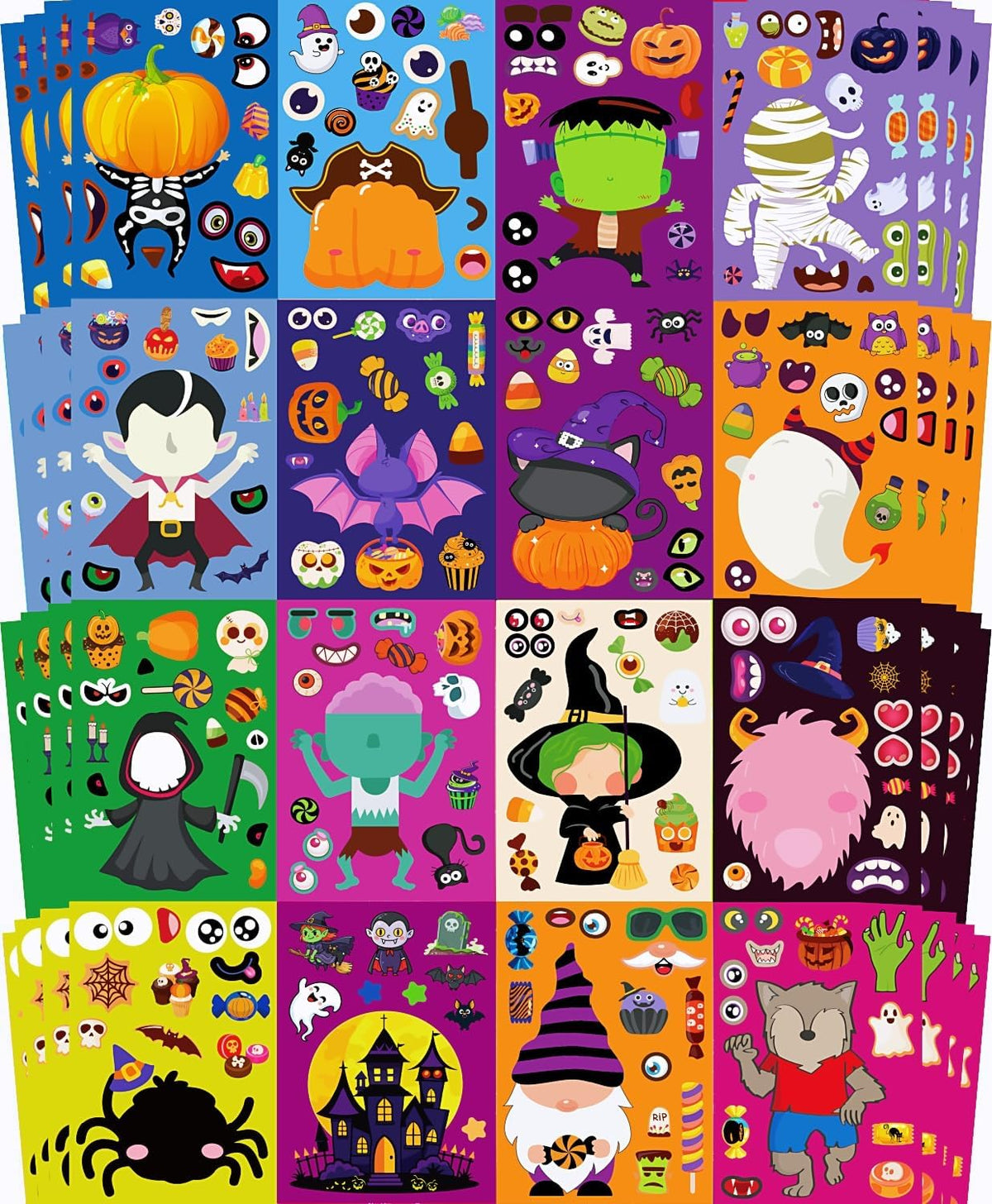 64 Sheets Halloween Stickers for Kids - Halloween DIY Style