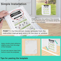 Lessmon Cat Door Flap for Interior Exterior Doors - 9.8x9.3x0.78 inches - image 3