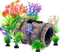 CousDUoBe Fish Broken Barrel Decor Fish Tank Decorations Betta Fish - 9 Pcs