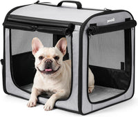 Dog Car Carrier Light Weight 24×17.7×20.5in - Gray / 24.0"L x 17.7"W x 20.5"H