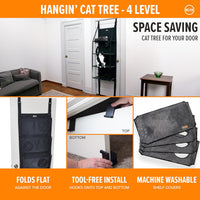 K&H Door Cat Tree, Over the Door Cat Furniture, Gray - image 3
