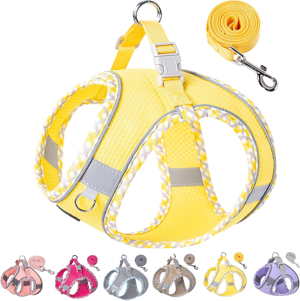 Petank Dog Harness for Small Medium Dogs No Pull - XXXS / Yellow