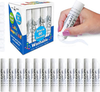 Kwik Stix solid tempera paint sticks, 12 pack in light blue, twist-up washable paint - view 4