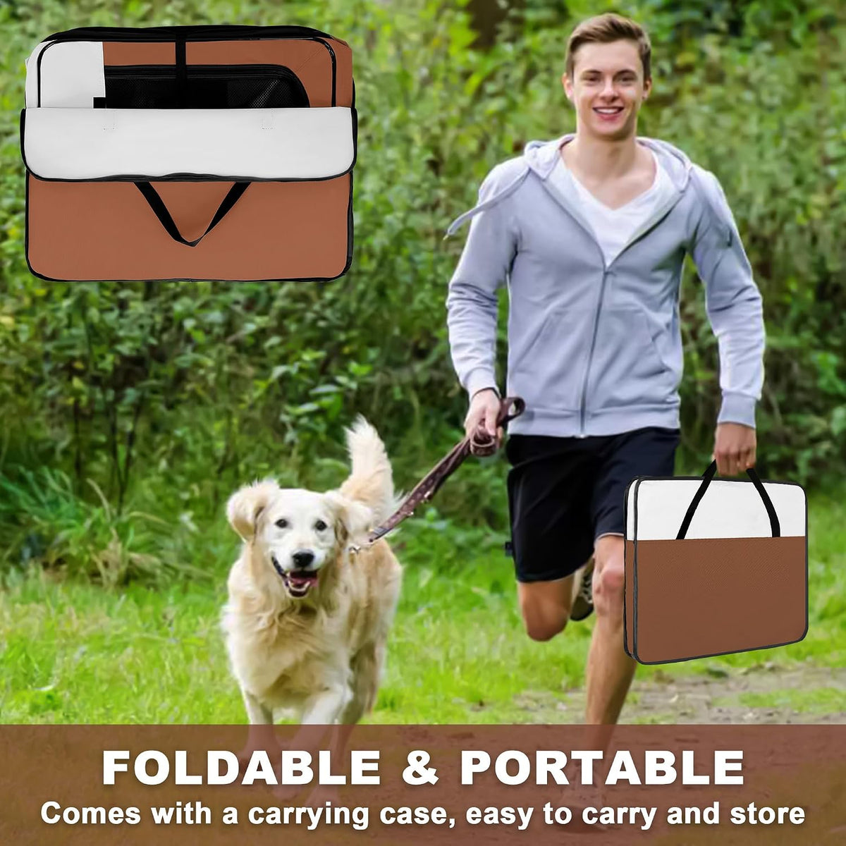 Akinerri Portable Dog Playpen - Large / Brown - image 4