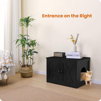 Cat Litter Box Enclosure, Hidden Litter Box Furniture - Black - image 2