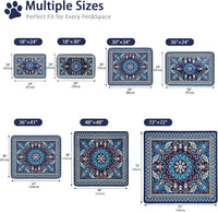 Washable Pee Pads, Super Absorbent Puppy Pads - Blue Medallion / 72"*72"(Pack of 1) - image 2