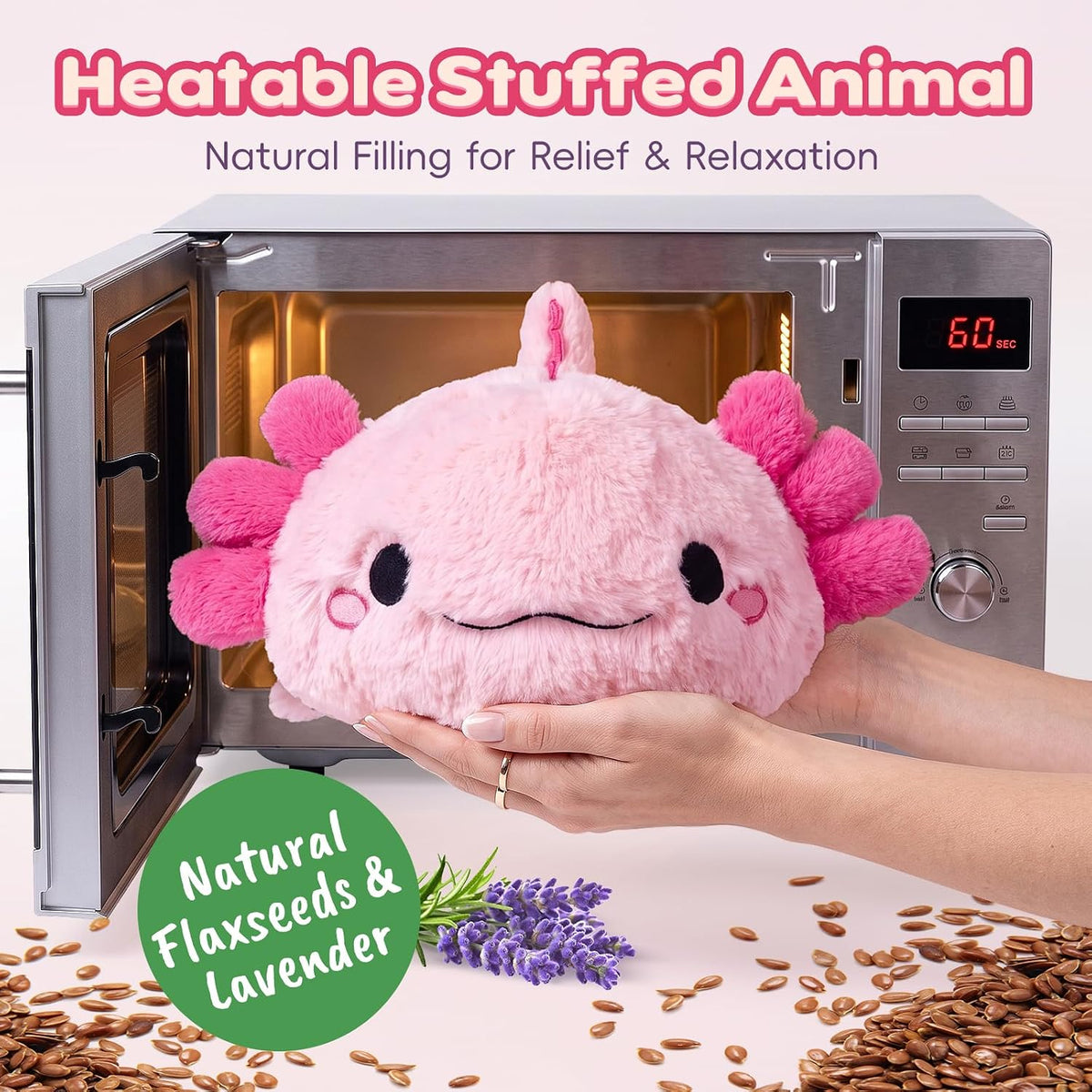 Highland Cow Stuffed Animals - Pink Axolotl - image 3