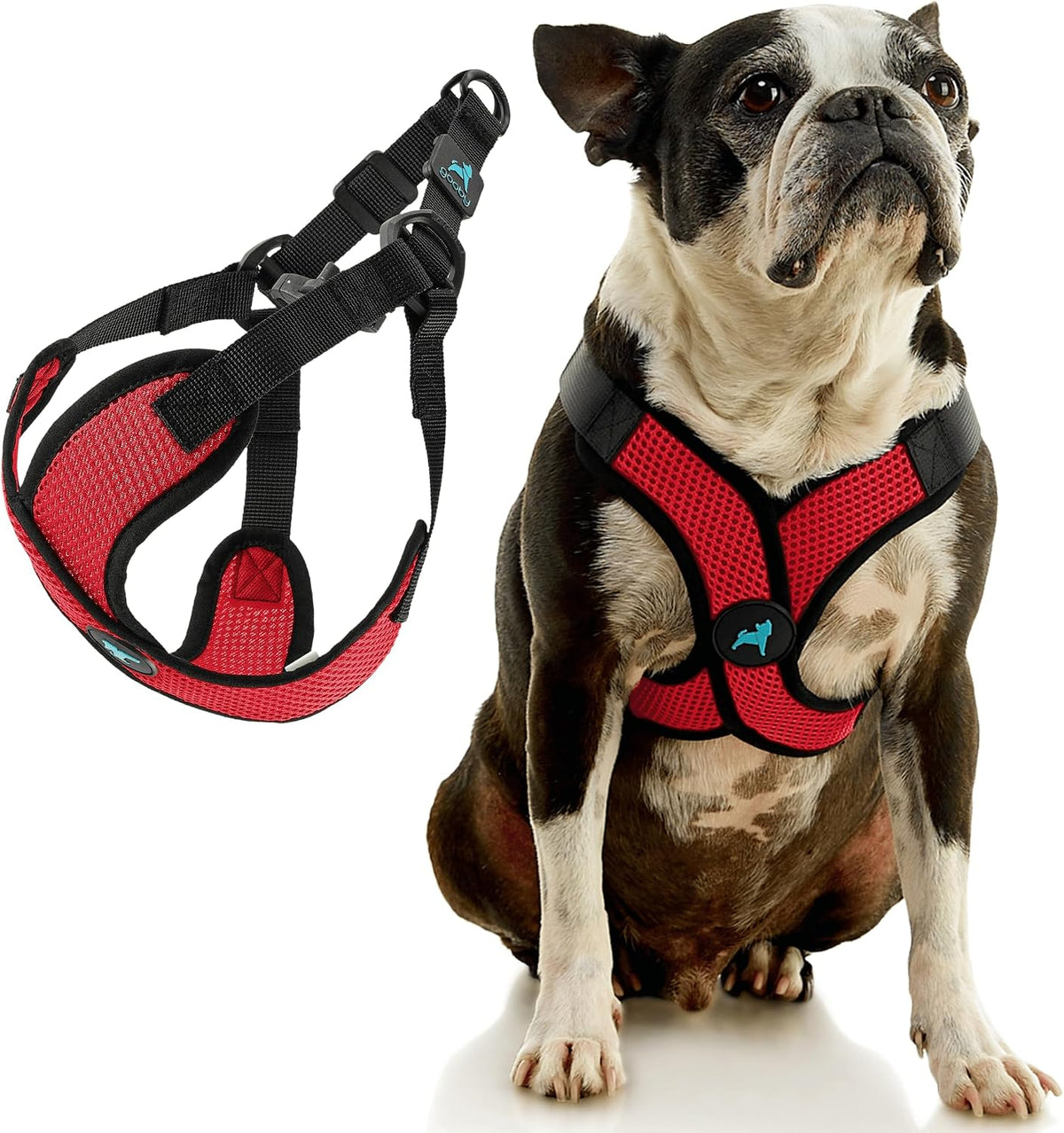 Gooby Comfort X Step-in Lite Harness, Choke-Free - Large (19-22") / Red - image 2