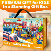 Giant Floor Puzzles for Kids Ages 4-6 - City Cars - image 2