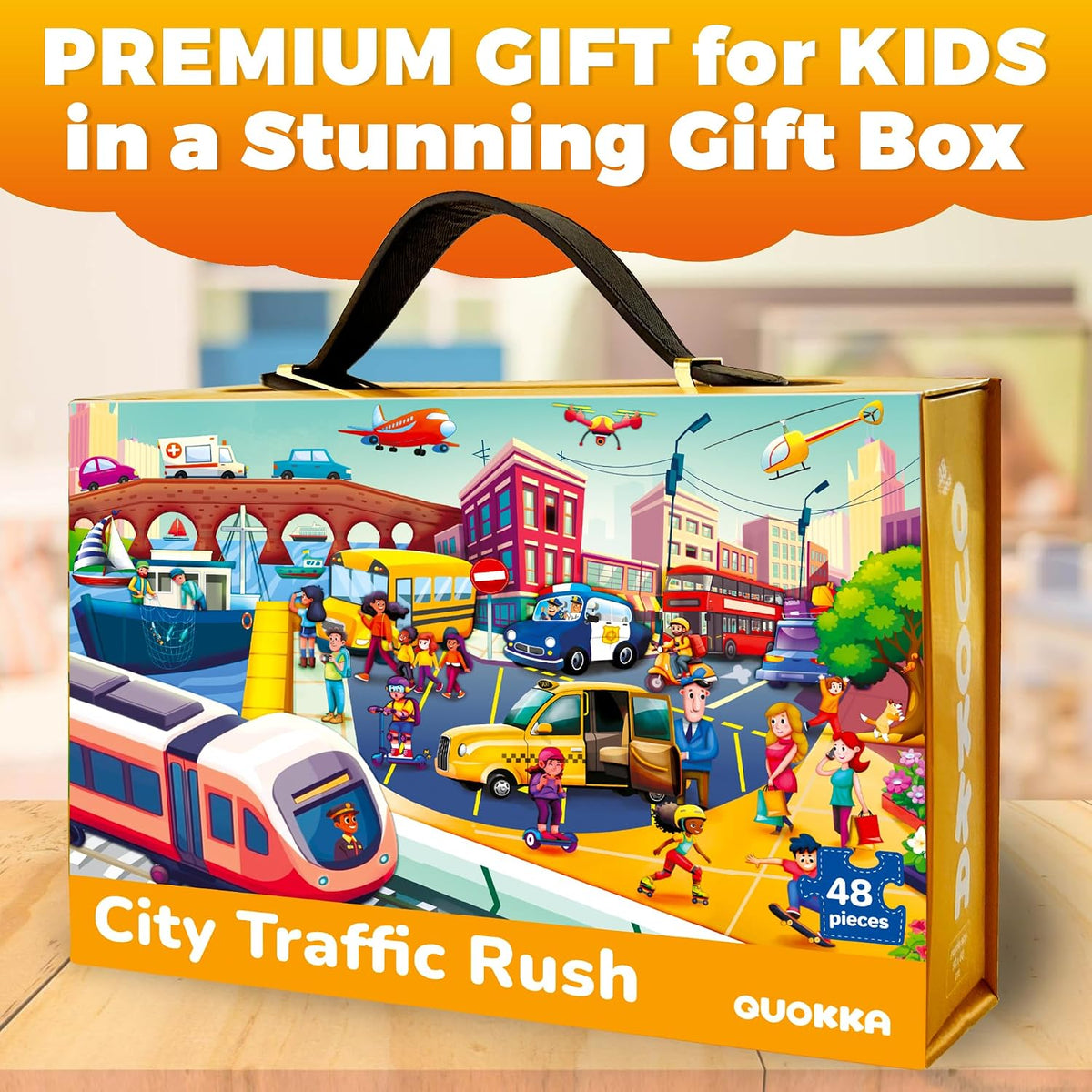 Giant Floor Puzzles for Kids Ages 4-6 - City Cars - image 2