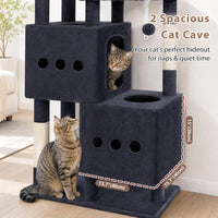 Maine Coon Cat Tree, Heavy Duty Cat Tower for 20 lbs+, GCT033G – Essentials for Cats - 60 inches / Dark Gray - image 3