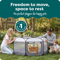 FurHaven Soft-Sided Dog & Cat Playpen - Gray Pebbles / Extra Large - image 2