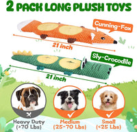 XIUGOAL Tough Dog Toys for Chewers - Fox-Crocodile - image 2