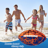 Jasonwell 2 pack double-laced waterproof pool footballs with pump - view 4