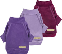 Fitwarm 3 Pack Classic Fleece Dog Sweater - Medium / Purple-MediumPurple-FireBrick