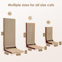 EHEYCIGA Cardboard Cat Scratcher for Indoor Cats - Dark Brown / 16.6x11.2x26.8 - image 3