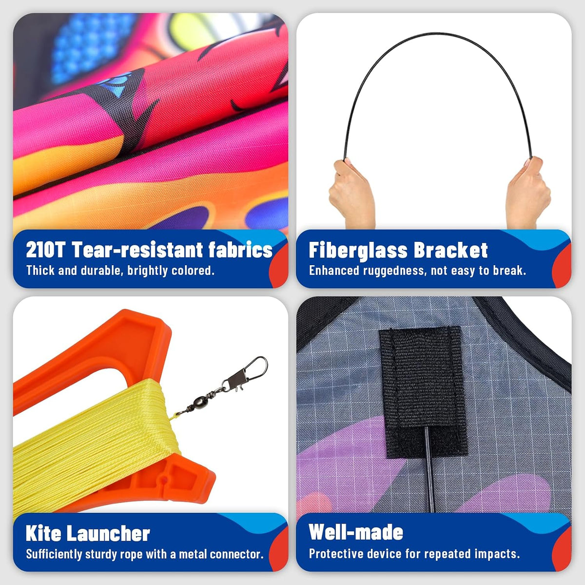 SGftre Complete Kite with Handle, Line & Accessories - 1 / Red Pterosaur - image 3