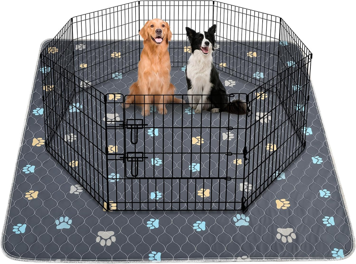 Aitmexcn Washable Pee Pads for Dogs, 24''x36'' - Colour Paws / 36*36''-2pcs