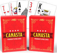 All7s Deluxe Modern American Canasta Card Game Set with Large Print - Standard Edition