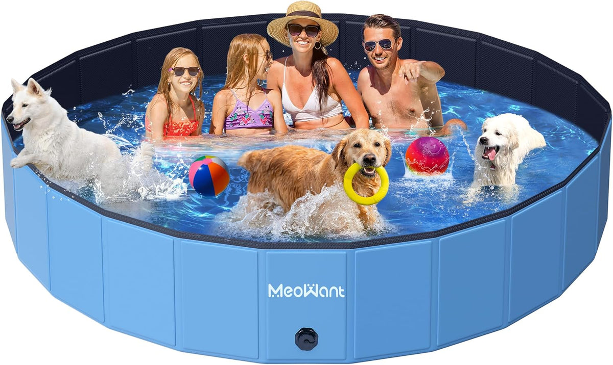Meowant Extra Large Dog Pool Foldable 97'' - 5XL-97'' × 16''