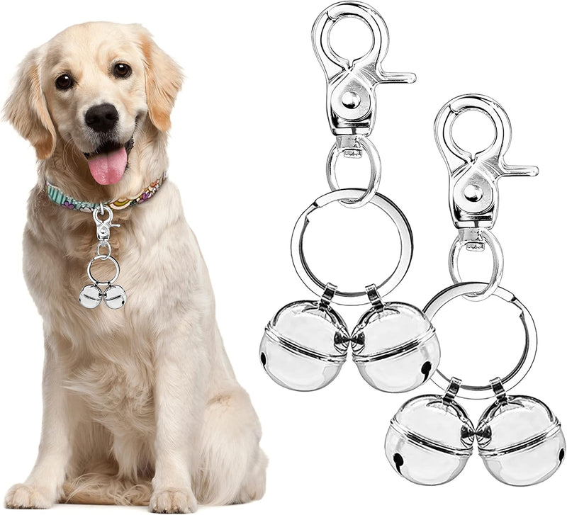 Cat & Dog Collar Bell, Pack of 2, Extra Loud Dog Bell for Pet Tracking & Saving Wildlife, Birds - Silver